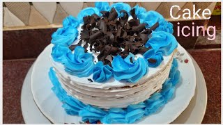 Cake icing for beginners  cake ki icing kaise kare [upl. by Ashti662]