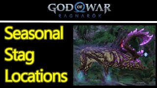 God of War Ragnarok seasonal stags locations guide a stag for all seasons quest walkthrough [upl. by Ellette556]