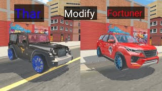 Thar And Fortuner Modify In Indian Theft Auto simulator [upl. by Artiek]