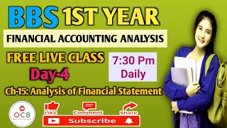 Bbs 1st year account live class day4 Analysis of financial statement ratio analysis [upl. by Amlet470]