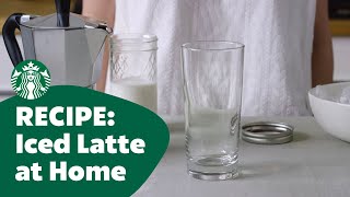 Recipe Iced Latte At Home [upl. by Esiom422]