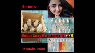 Spray Bottle Pack Of 5😍meesho spraybottle spraydaily skincare review shorts ytviral explore [upl. by Aikimat]