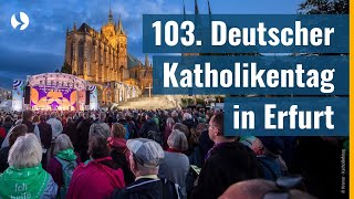 Zeichen für den Frieden und die Demokratie auf dem 103 Deutschen Katholikentag in Erfurt [upl. by Anazraf]