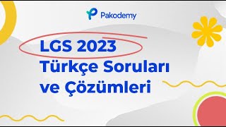 LGS 2023 Türkçe Soru ve Cevapları  LGS [upl. by Yelsek782]