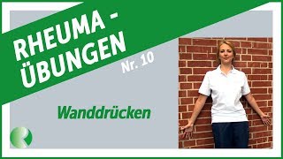 🚶Rheuma Übungen 10 Wanddrücken  RheumaLiga [upl. by Aivyls]