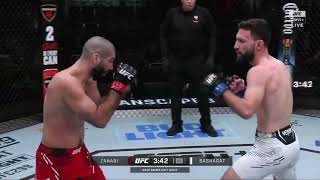 Full Fight Aiemann Zahabi vs Javid Basharat Highlights HD  Vegas 87  UFC Fight Night [upl. by Mellette]