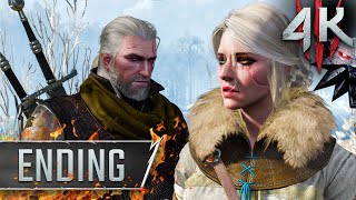 The Witcher 3 Wild Hunt 4K60fps 100 Death March Walkthrough Part 114  On Thin Ice Ending [upl. by Enyawad378]