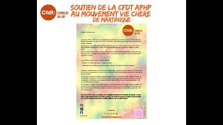 Soutien de la CFDT APHP au mouvement vie chère de Martinique [upl. by Savage]