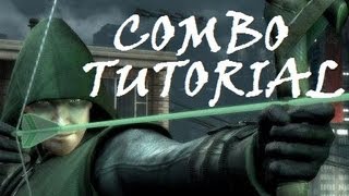 Injustice  Combo Tutorial  Green Arrow 32 No Meter [upl. by Gaiser]