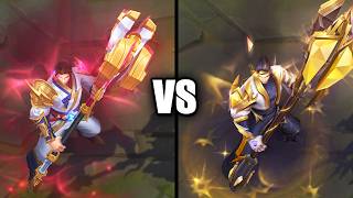 T1 Jayce vs Prestige T1 Jayce Skins Comparison League of Legends [upl. by Fachan]