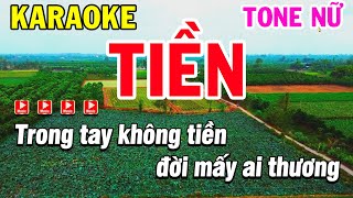 Karaoke Tiền  Ngọc Sơn  Tone Nữ Nhạc Sống Dễ Hát  Karaoke Phi Long [upl. by Ardekan]