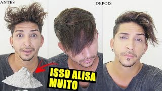 COMO FAZER PROGRESSIVA CASEIRA CABELO MASCULINO EM CASA  ALISAMENTO NATURAL [upl. by Nibur]