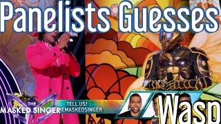 Panelists Guesses on Wasp  The Masked Singer USA Season 12 Ep 6 [upl. by Sacken547]