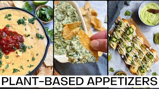 Vegan Appetizer Recipes for Parties 🌱🎉 Spinach Artichoke Dip Chickpea Taquitos and more [upl. by Malsi]