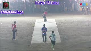 Ashraf Malinga 02 over 12 Runs  Tape ball best bowling in Karachi night tournament [upl. by Aurore]