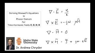 Deriving Maxwells Equations in Phasor Domain [upl. by De]