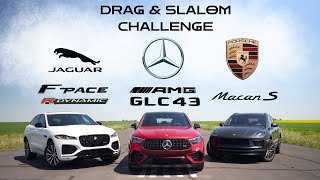 AMG GLC 43 vs Macan S vs FPace P400 [upl. by Asital]