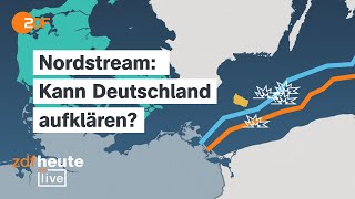 NordstreamPipelines  Kann Deutschland den Fall lösen  Die Analyse bei ZDFheute live [upl. by Kcirred214]