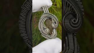 Scapolite Wire Wrap divin3d3signs jewelry wirewrap pendant art [upl. by Cia]