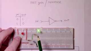 Circuit Assembly Tutorials  How to Build a NOT gate with an NPN Transistor [upl. by Obe]