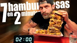 HAMBURGUESA DE 3000KCAL 7 CARNES EN SOLO 2 MINUTOS [upl. by Aihtenyc666]