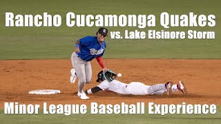 Rancho Cucamonga Quakes at Lake Elsinore Storm Single Low A Minor League Baseball Game [upl. by Dustie]