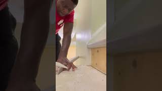 How To Finish Stair Landing  installing custom nosing Staircase landing DIY Construction [upl. by Helmut293]