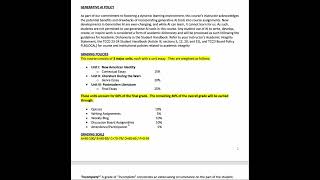 TCC Spring 2024 Syllabus Explanation [upl. by Quinton182]