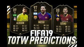 FIFA 19 TEAM OF THE WEEK 24 PREDICTIONS  TOTW 24 ft SIF Messi  SIF Dzeko  SIF Alisson [upl. by Shuping]