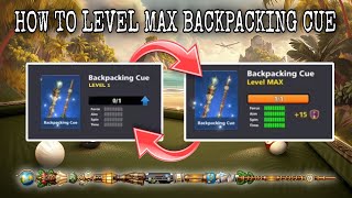 LEVEL 1 TO LEVEL MAX OF BACKPACKING CUE  8 BALL POOL  LOKESH 8BP [upl. by Ynnaj]