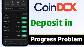 CoinDCX Deposit in Progress Problem Solve 100 [upl. by Lraed]