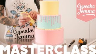 Tiered Cake Stacking howto Masterclass  Everything you need to know  Cupcake Jemma [upl. by Knorring]