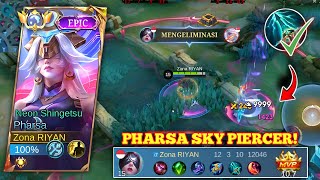 PHARSA SKY PIERCER‼️NEW BUILD amp EMBLEM PHARSA 2024  MOBILE LEGENDS [upl. by Ettennad]