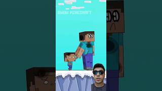 Bridge ChallengeSteve Does a Good Deed👍 minecraft minecraftanimation steve reaction [upl. by Nahsab]