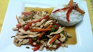 PECHUGAS DE POLLO EN SALSA DE SOJA Y VERDURAS  Recetas de Cocina [upl. by Cordelia]