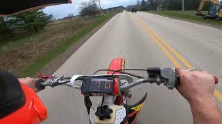 HONDA CR250 TOP SPEED RUN [upl. by Secrest]