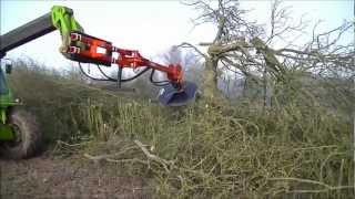 PROTECH POWER BLADE 1000 TELEHANDLER MOUNTED SAW on MERLO 367 [upl. by Og]