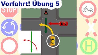 RECHTS VOR LINKS  VORFAHRT REGELN ERKLÄRT  Vorfahrtstraining Übung 5 [upl. by Rosamond]