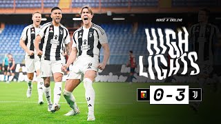 HIGHLIGHTS SERIE A  Genoa 03 Juventus  Dušan and Conceição headline Juves return to winning ways [upl. by Ayahs]