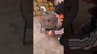 Part 2Rural household wood stove winter wood and coal dualpurpose multifunctional [upl. by Neurath]