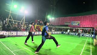 Outdoor Badminton Match Abhishek amp Rahul Vs Sourav amp Partner shuttlershubho outdoorbadmintonmatch [upl. by Nimrahc]