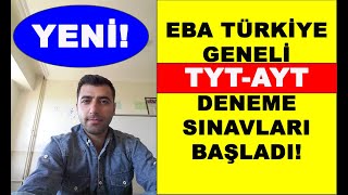 EBA AKADEMİK DESTEK DENEME SINAVLARINA NASIL GİRİLİR MEB CANLI SINAV EBA CANLI SINAV TYTAYT [upl. by Narton]