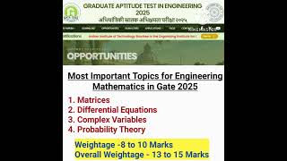 quotEssential Engineering Mathematics for GATE 2025  Key Topics amp Weightagequot [upl. by Zoller]