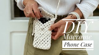 DIY Macrame Phone CaseMacrame BagMacrame PurseEtui na telefon [upl. by Concoff464]