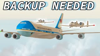 Fighter jets FORCE Airforce 1 to LAND President Roleplay  PTFS Roblox [upl. by Eniloj]