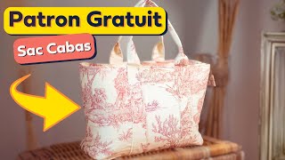 Tuto couture débutant  Sac Cabas Libellule  PATRON GRATUIT [upl. by Jonna266]