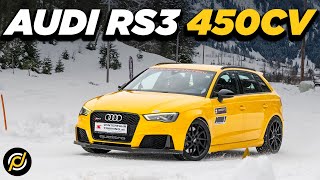 AUDI RS3 da 450 CV 😍 IMPARIAMO A GUIDARE SULLA NEVE [upl. by Barayon70]