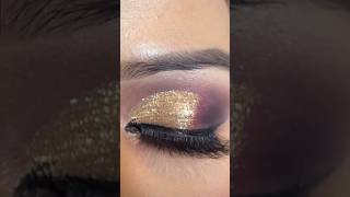 Golden eye makeup tutorial bollywood cover song shortvideo hair salonacademy [upl. by Nerrot350]