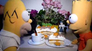 Homers Aprikosen Sahnetorte mit gehobelten Mandeln [upl. by Anrehs]