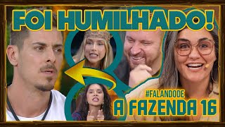 🐔AFazenda16 Falhou Grupão tenta desmarcarar quotvitimismoquot de Sacha e se afunda  Love chuta cadeira [upl. by Munniks]